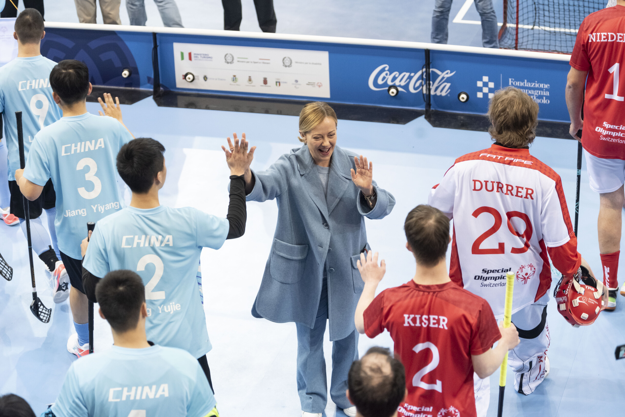 turin meloni at the inalpi arena for the special olympics scaled