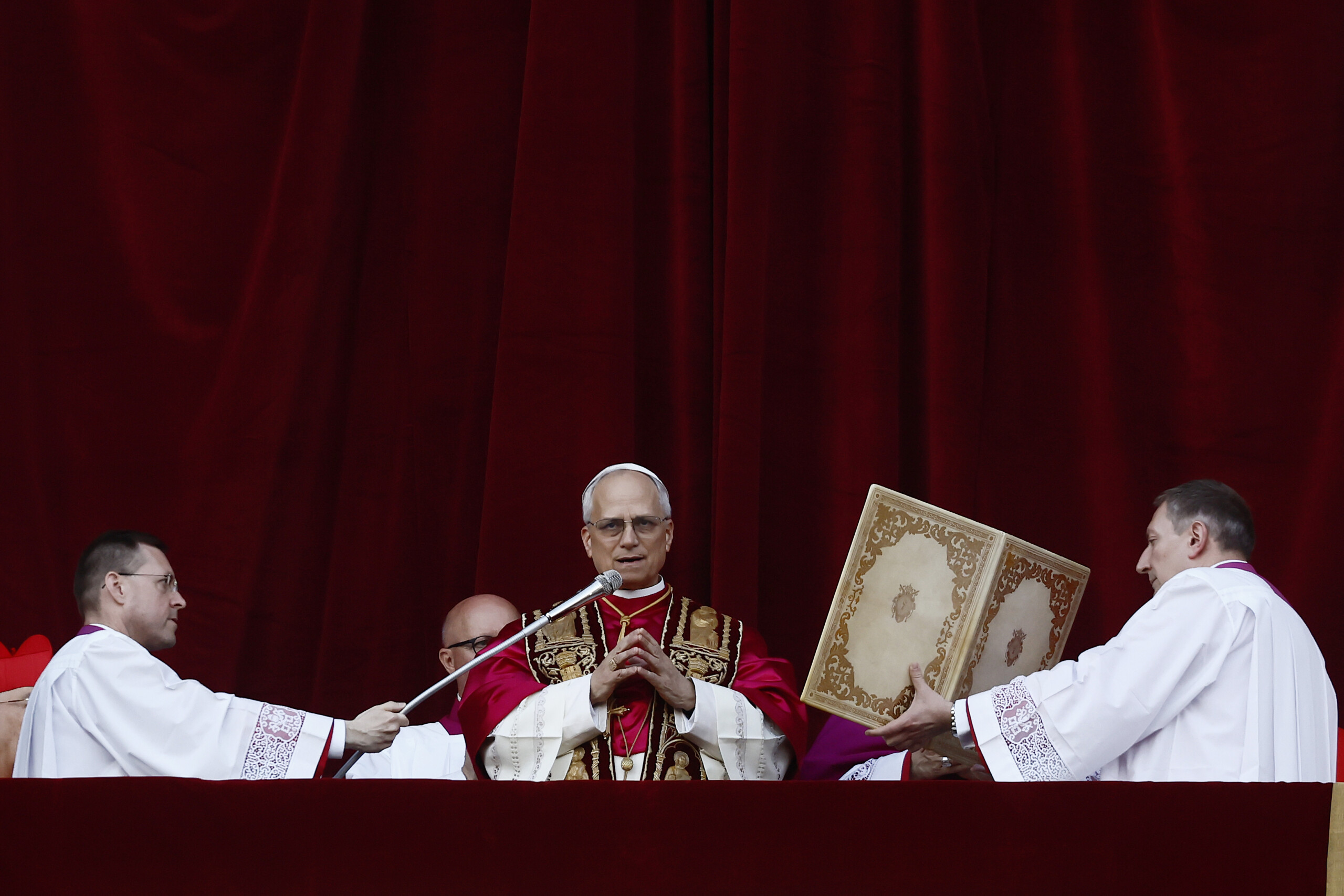 first mass for pope leo xiv you have entrusted me with a treasure scaled