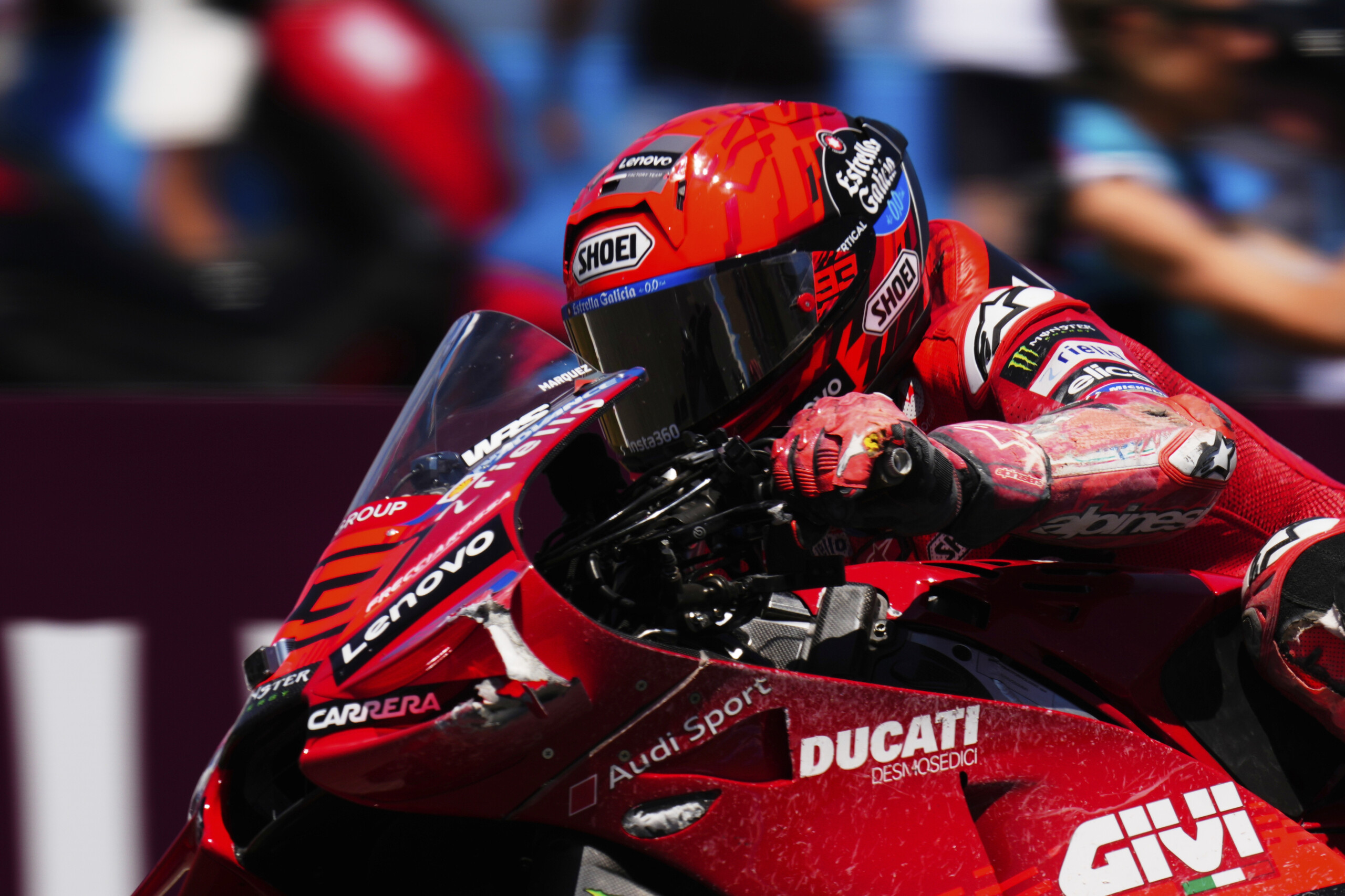 motogp france marc marquez wins sprint race bagnaia crashes scaled