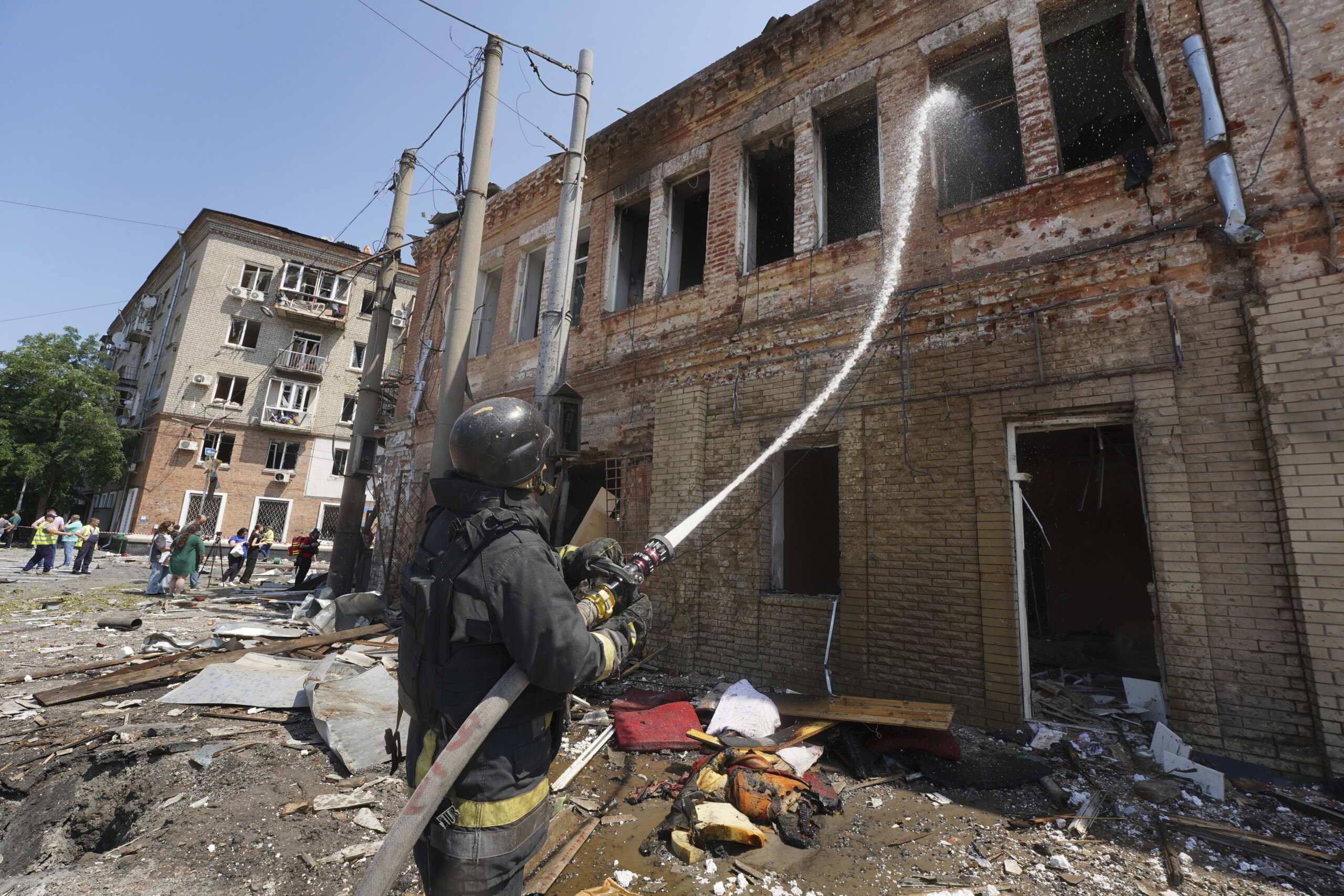 ukraine attack on kharkiv damages clinic mothers and newborns evacuated scaled