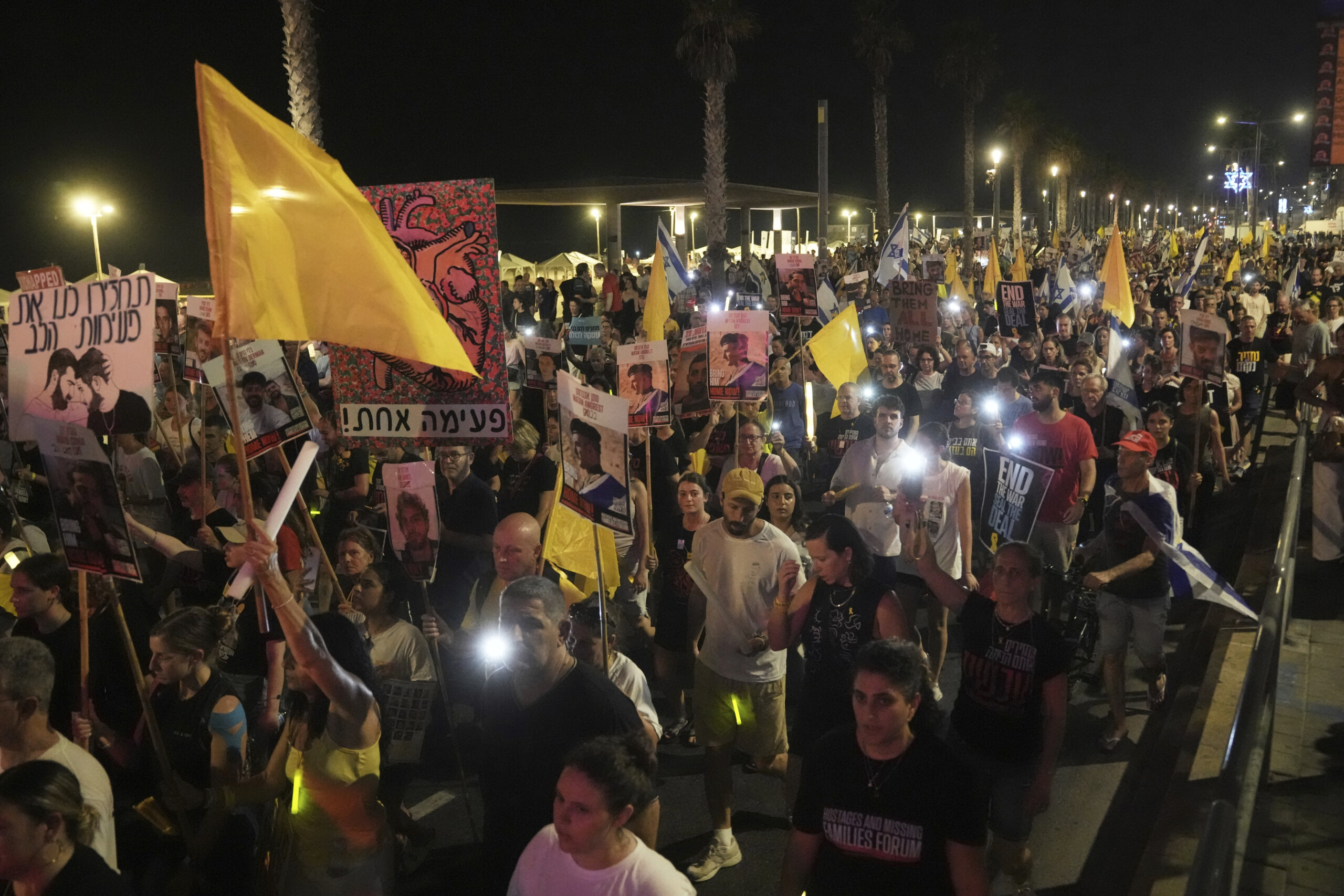 gaza protests in tel aviv hostages are enduring a holocaust scaled