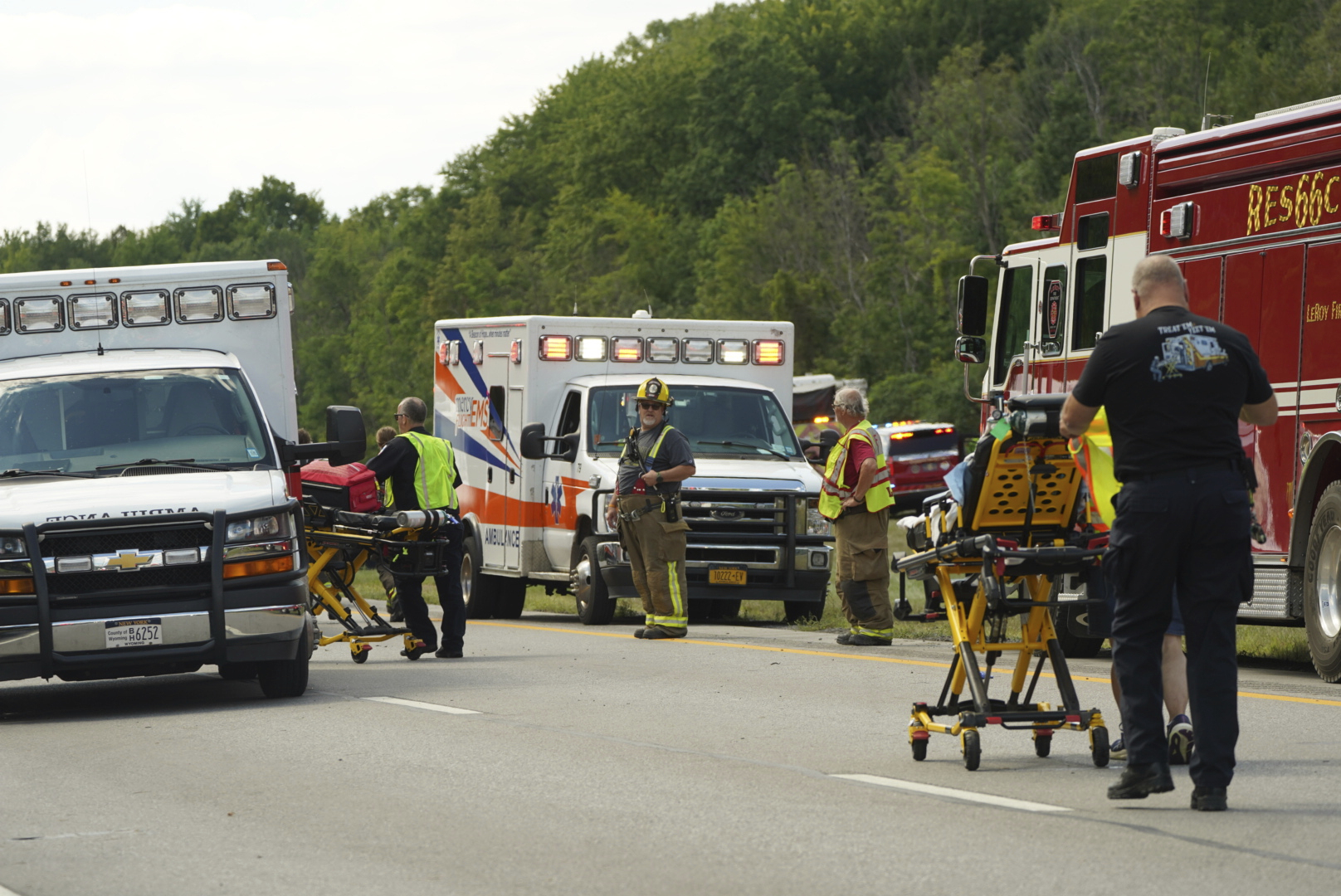 usa tourist bus accident driver distraction suspected