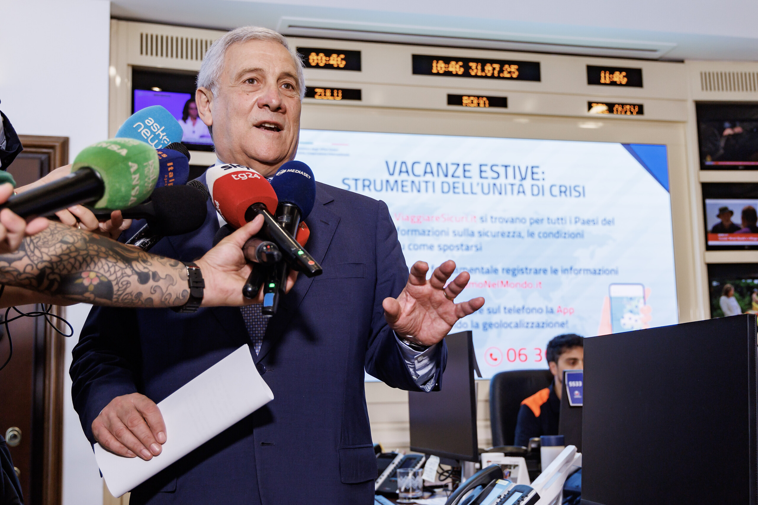 ukraine tajani no sending of troops from italy but possible contribution to demining scaled