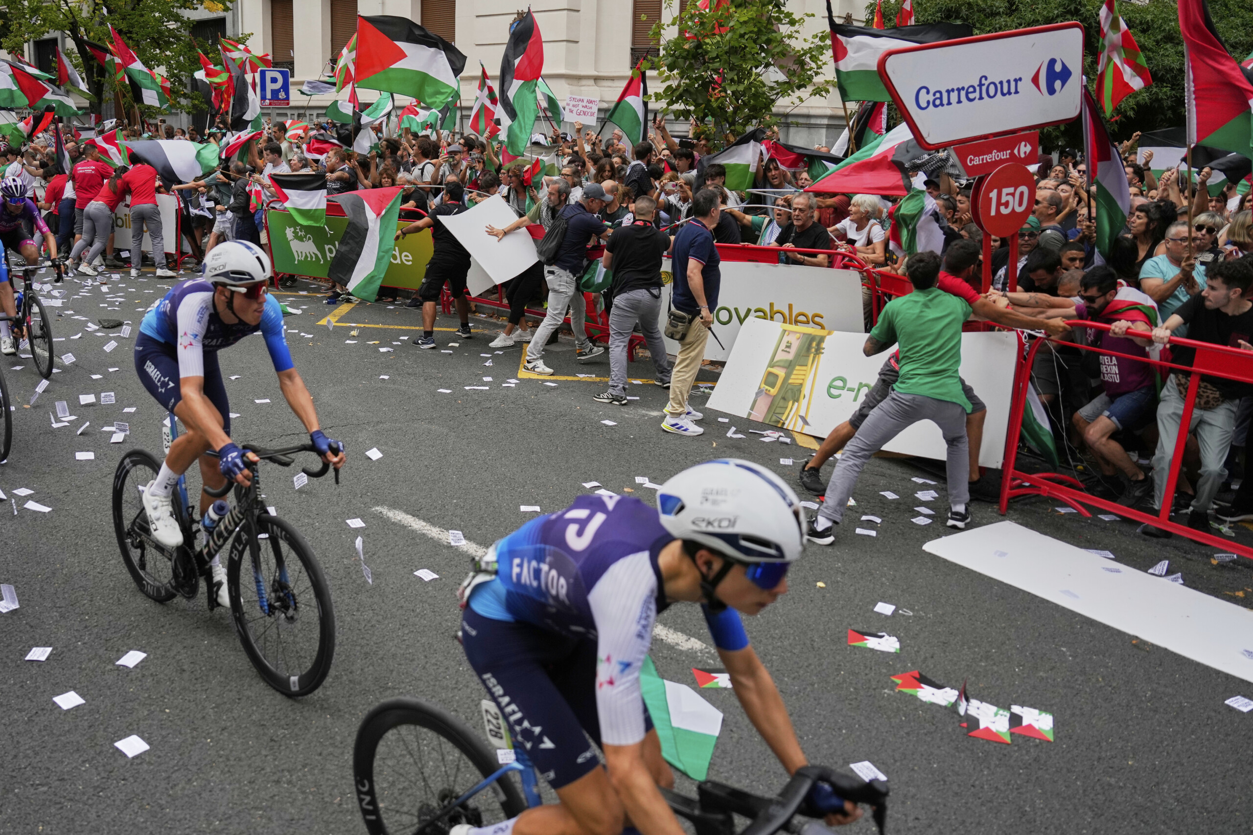 cycling vuelta bernal wins neutralised stage 8 km from the finish line vingegaard in red scaled