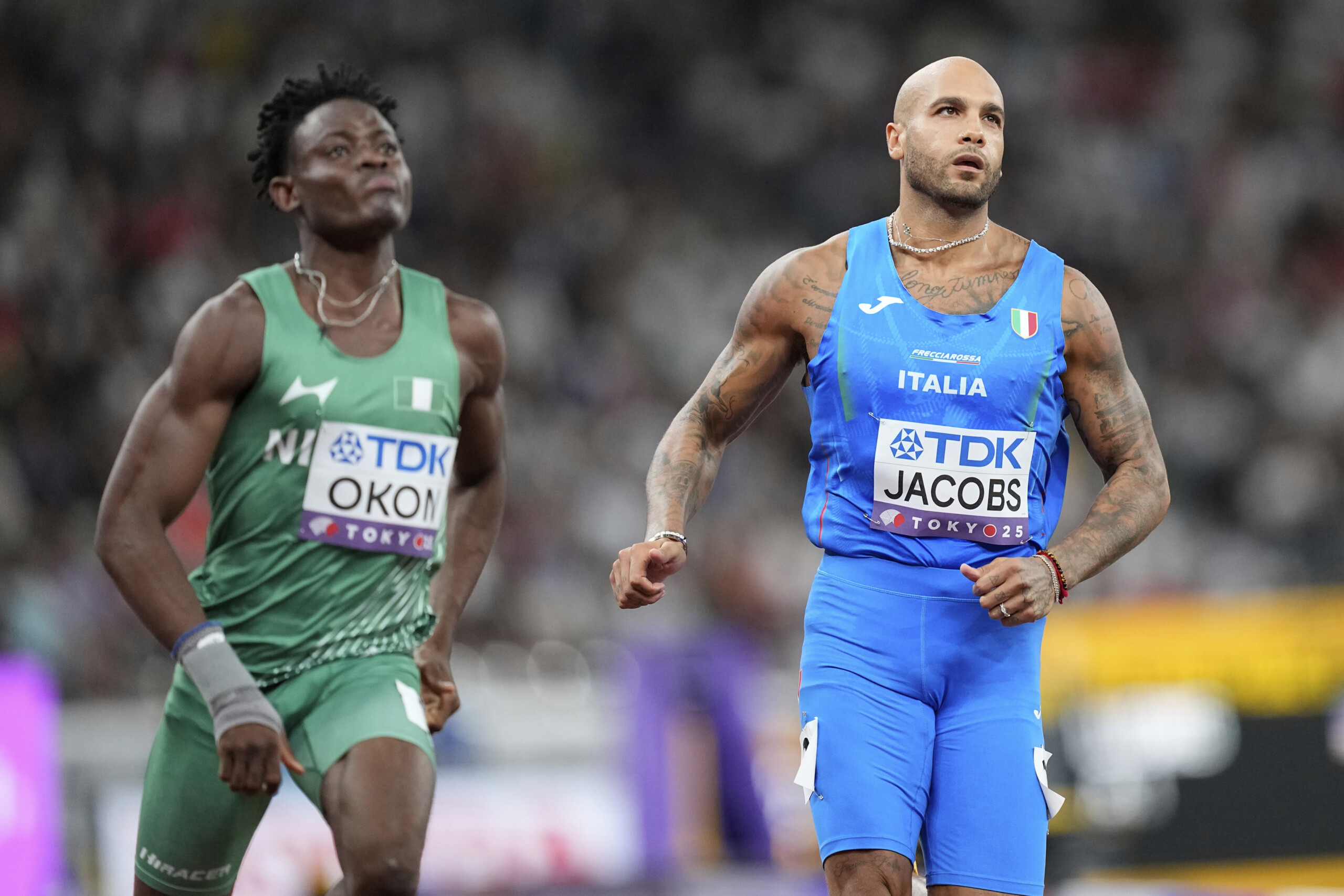 athletics world championships jacobs eliminated in the 100m semi finals scaled