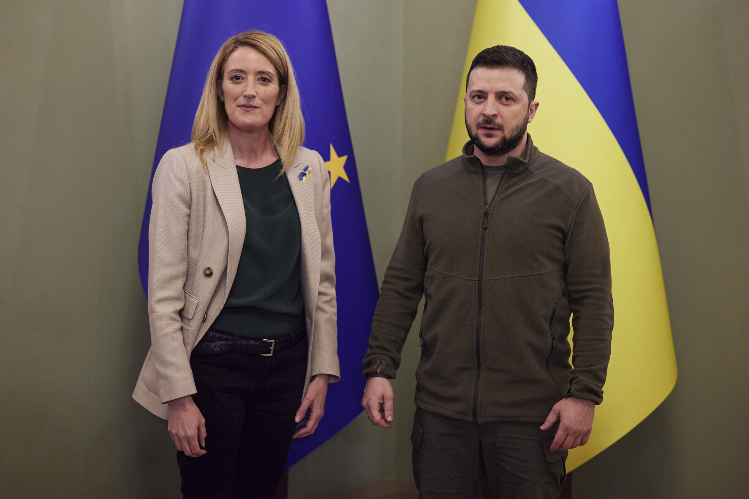 ukraine zelensky welcomes metsola we are counting on concrete support from the eu scaled