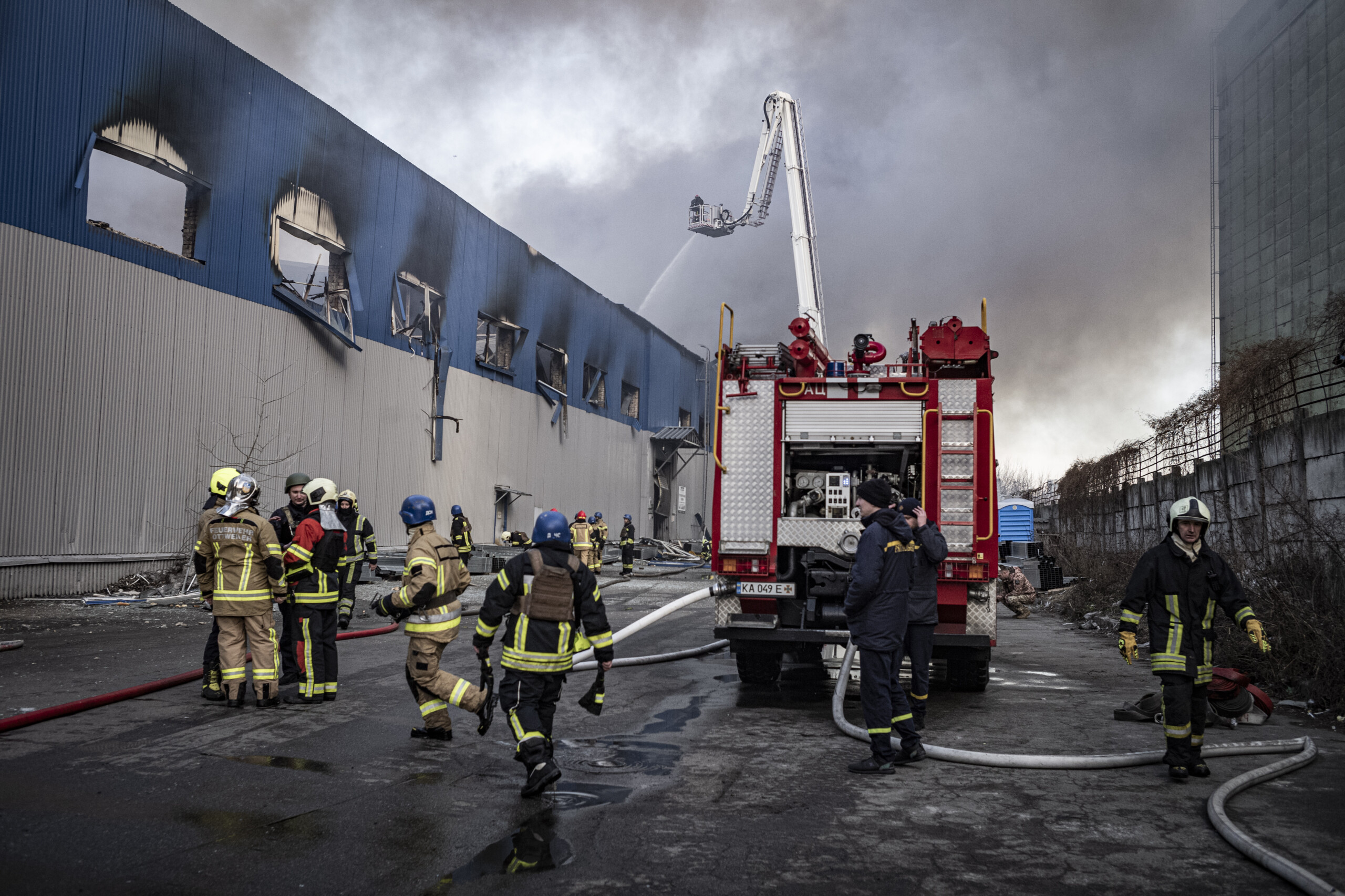 ukraine russian drones strike kiev overnight damaging railway network scaled