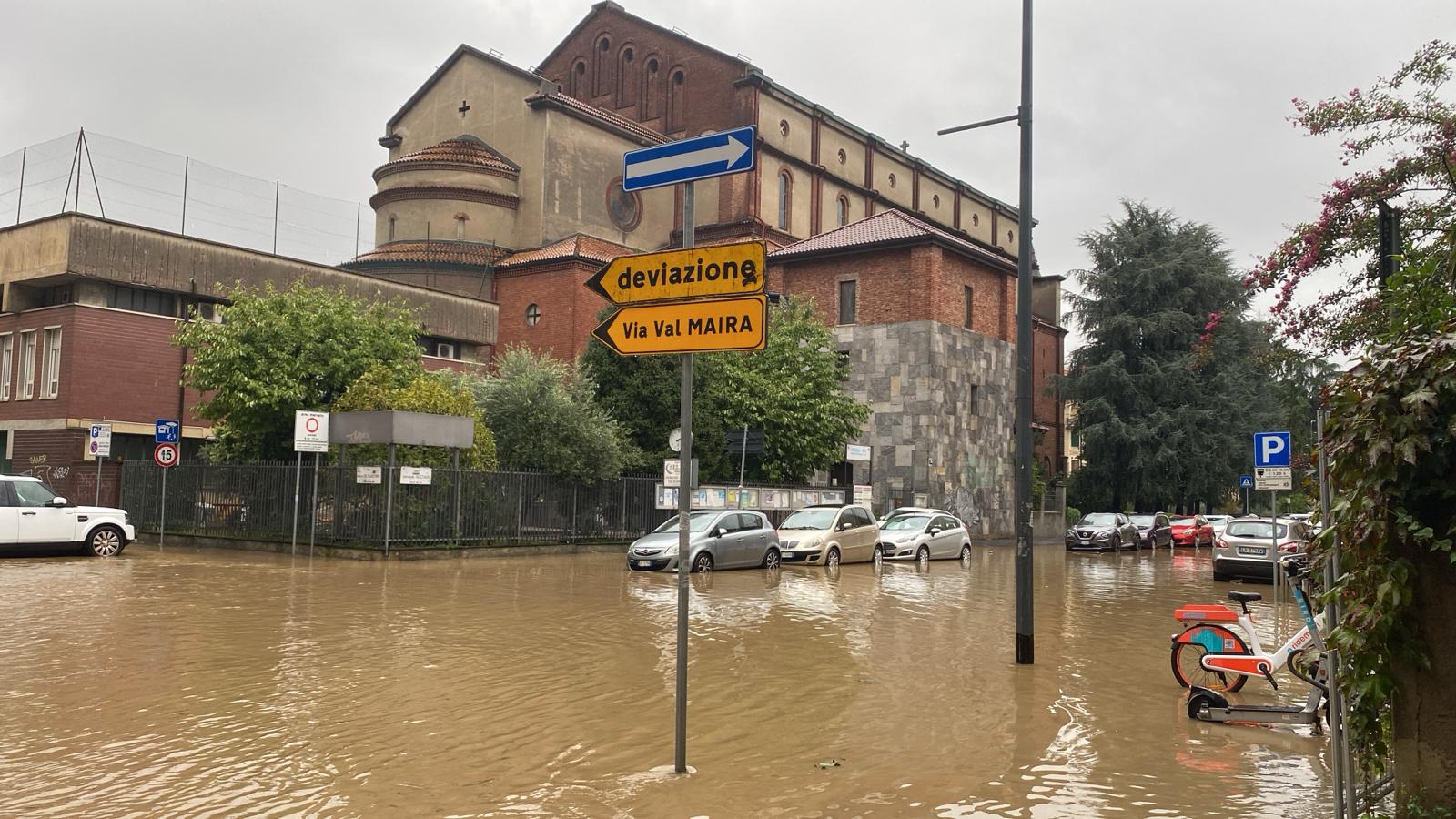 bad weather school evacuated in milans niguarda district