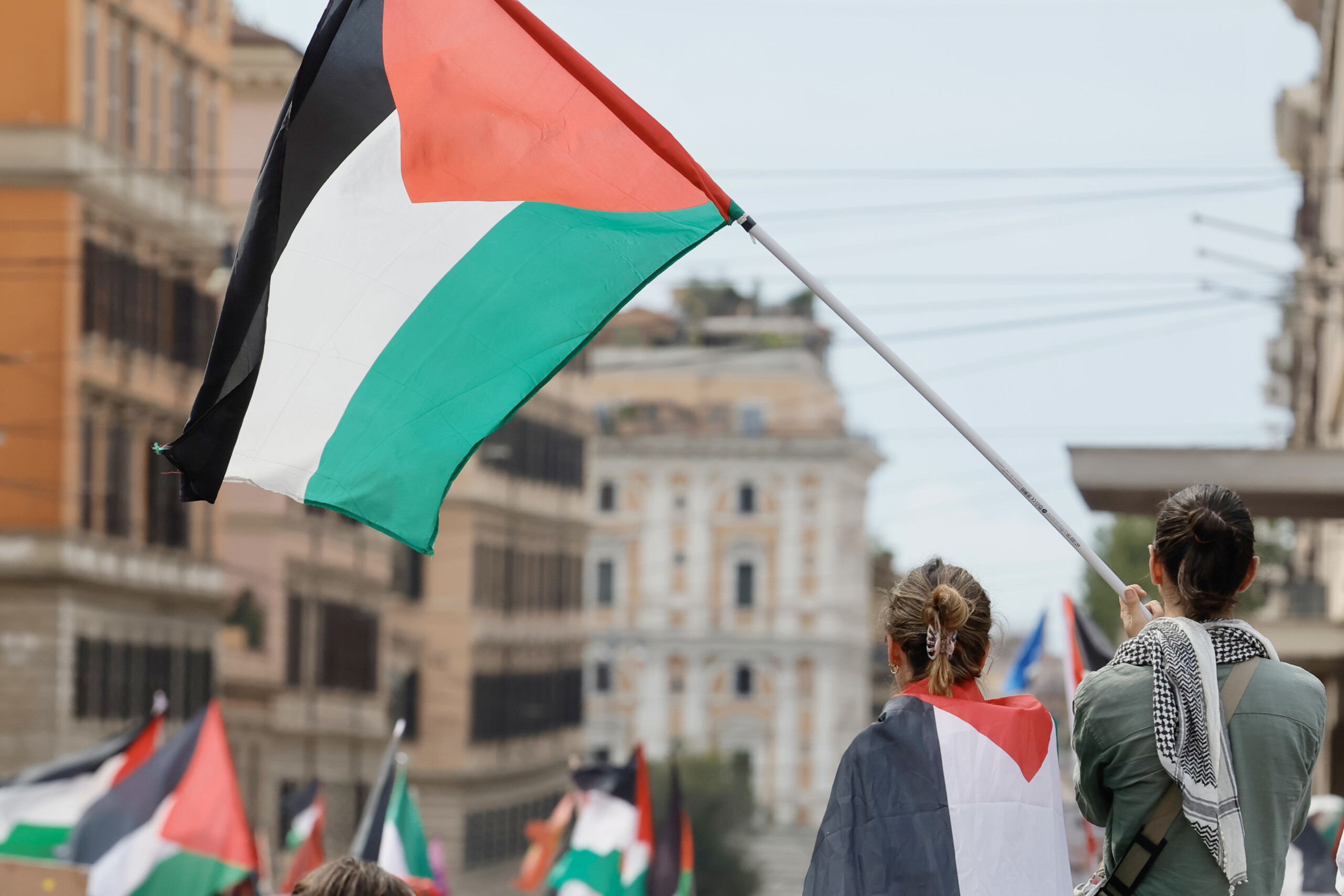 strike for gaza protesters in rome occupy the eastern ring road scaled