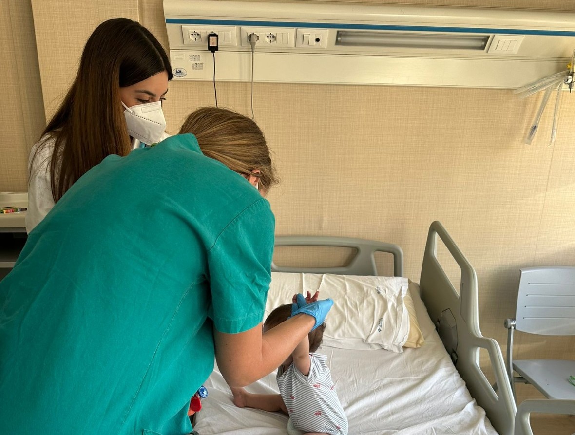 gaza one year old child at santobono hospital in naples
