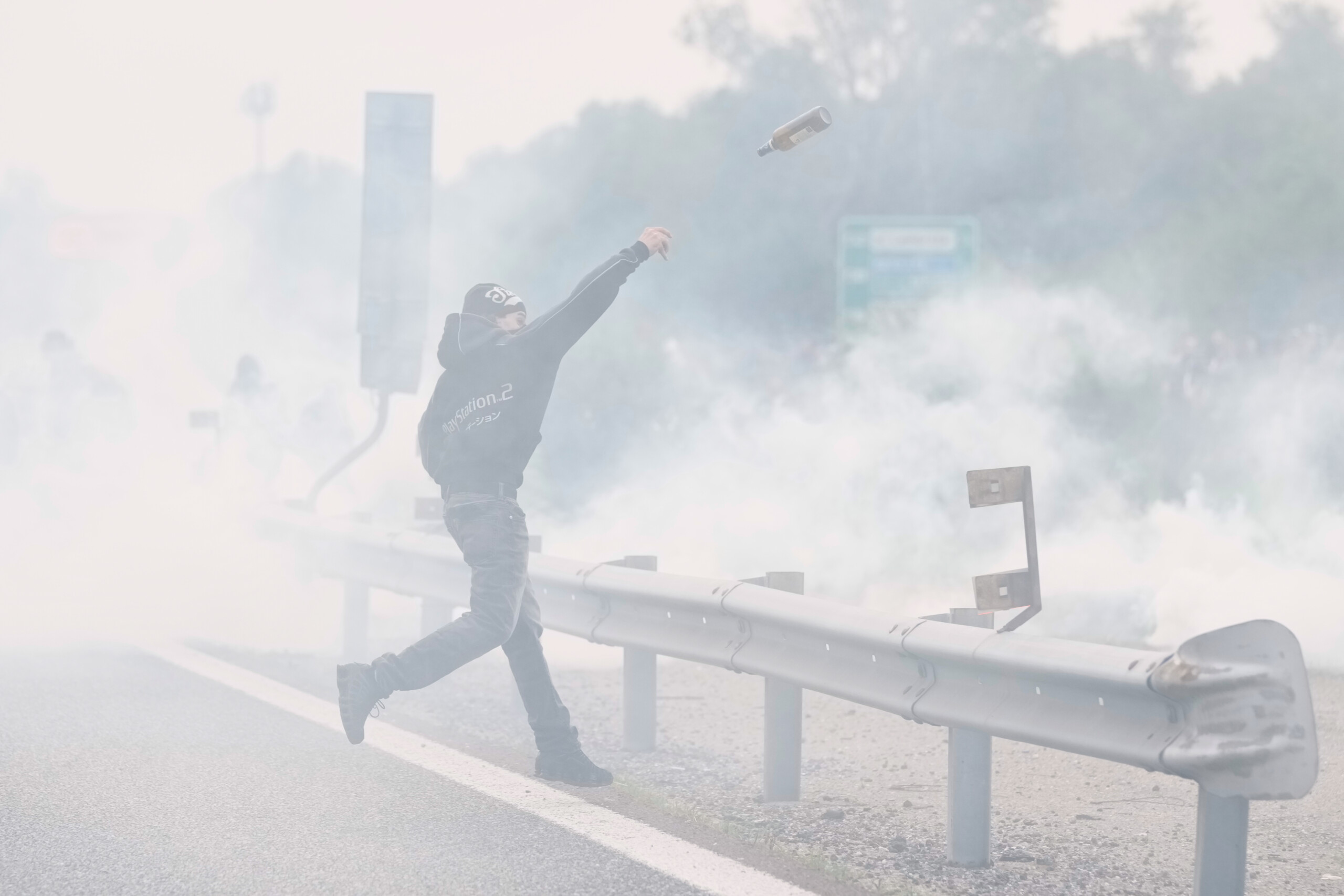 flotilla water cannons used against protesters on milan ring road scaled