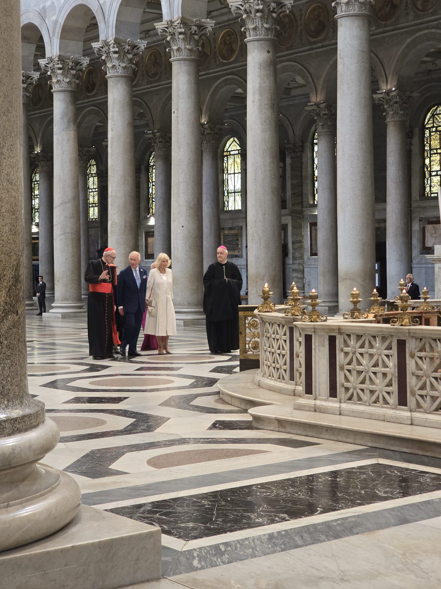 vatican british royals in st pauls basilica outside the walls