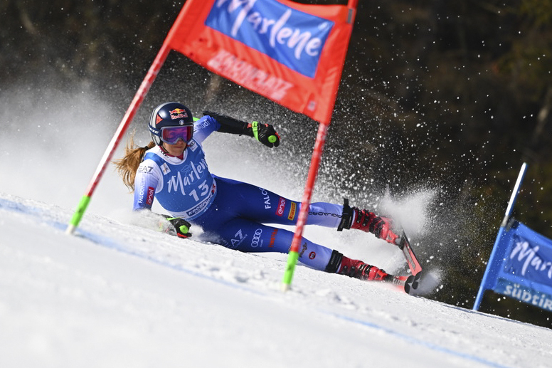 skiing goggia out in giant slalom at soelden