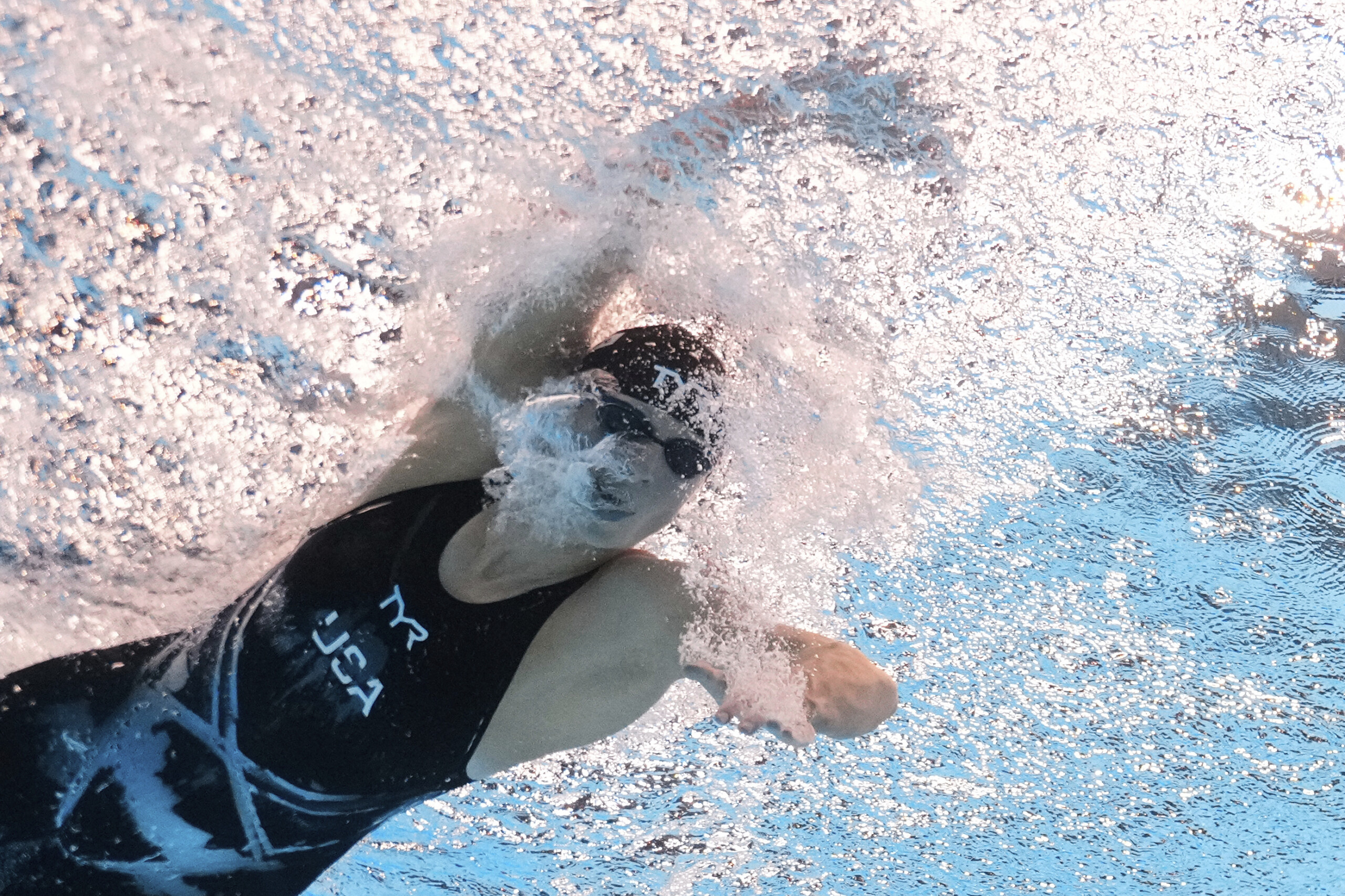 swimming ledecky narrowly misses new world record in 1500 freestyle scaled