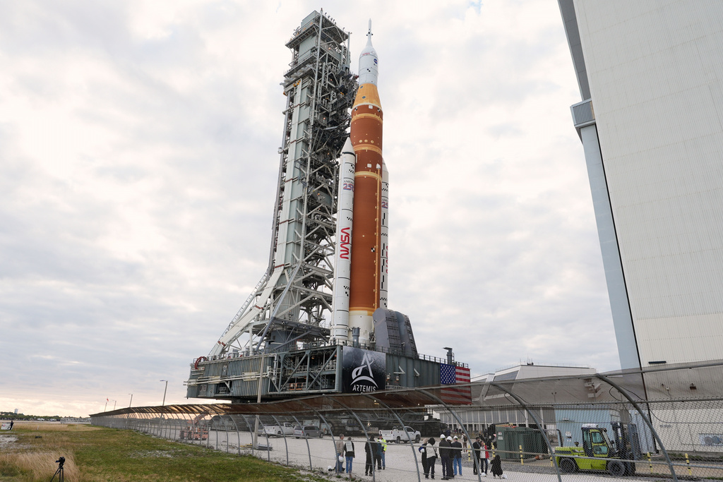 space new nasa rocket ready for first lunar flight after more than 50 years