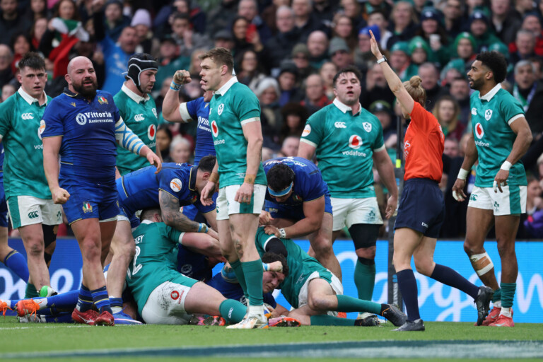 six nations italy fight hard but ireland win 20 13 in dublin