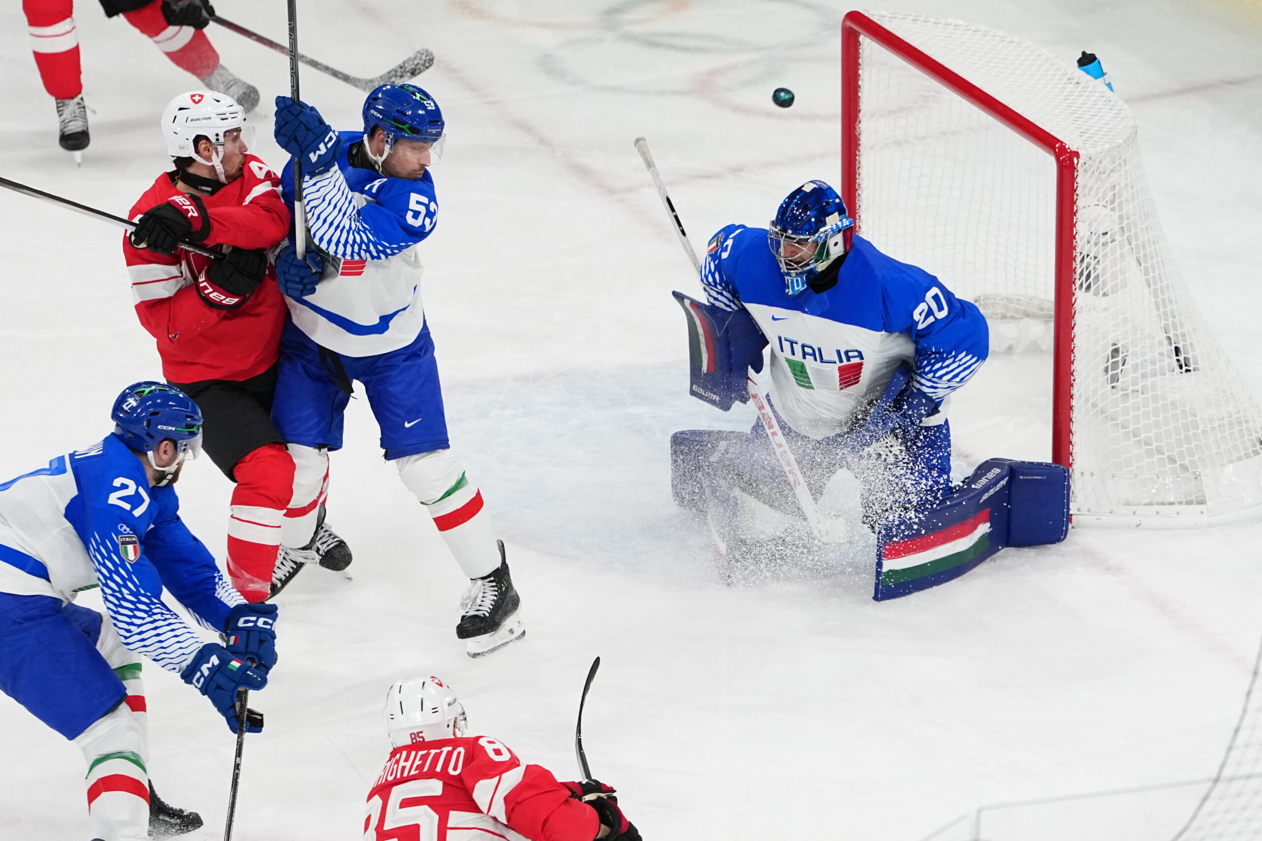 milan cortina ice hockey italy defeated 3 0 switzerland through to quarter finals against finland scaled