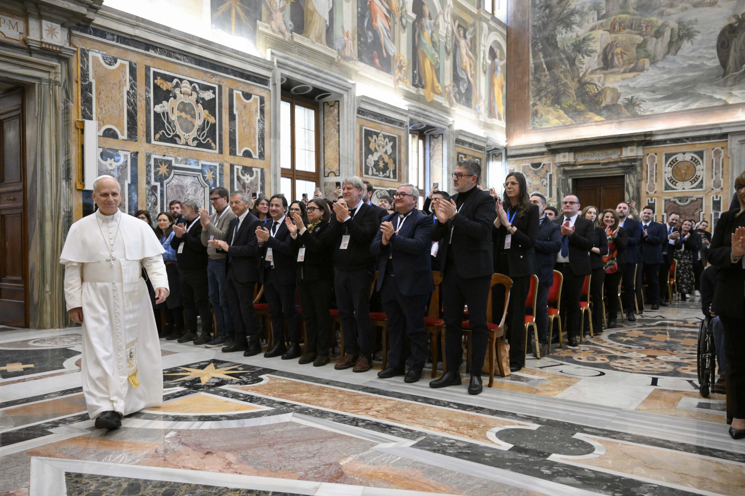 pope at castro pretorio everyone is welcome its wonderful to be here scaled
