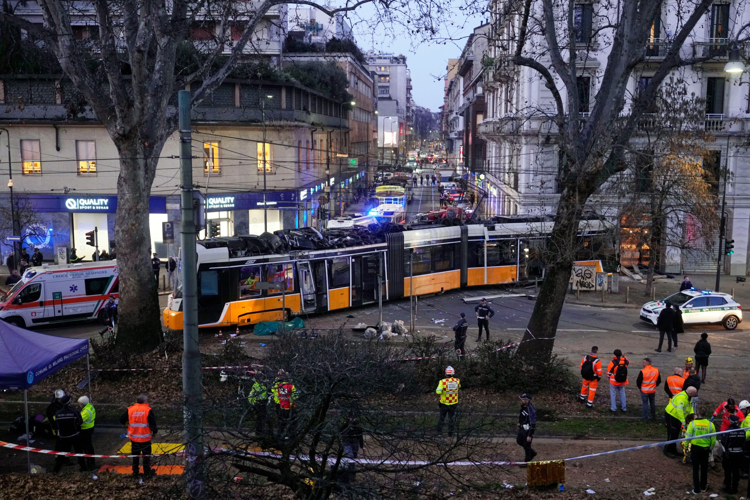 milan tram derails death toll rises to two scaled