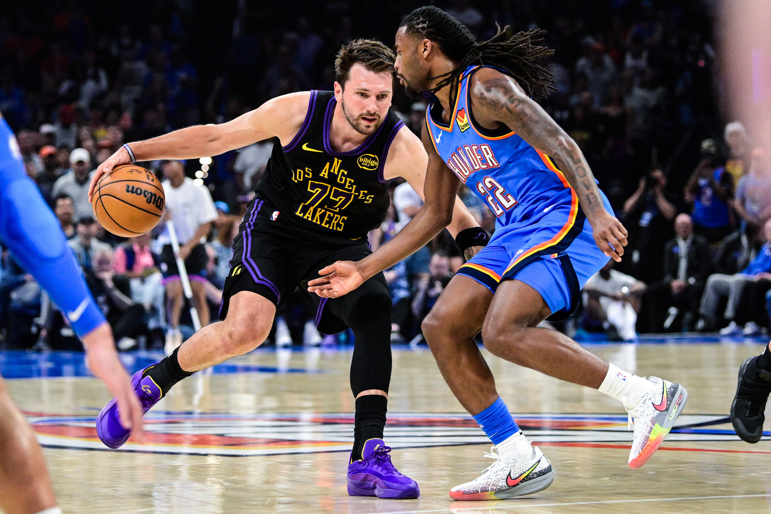 nba lakers suffer heavy defeat against the thunder doncic picks up an injury spurs win scaled