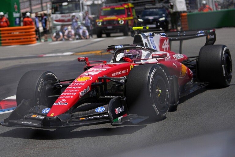 monte carlo gp ferrari dominate again in fp2 hamilton ahead of leclerc